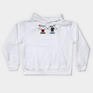 Happy Cuphead and Mugman Kids Hoodie